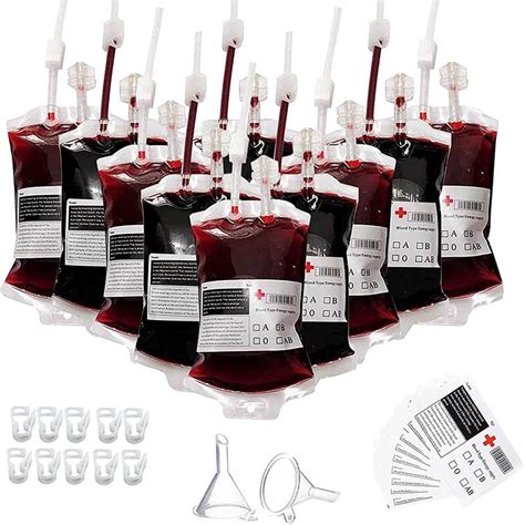 fake blood bags for training|halloween blood bags for drinks.